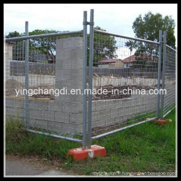 Clôture temporaire galvanisée chaude de DIP, barrière démontable, barrière provisoire